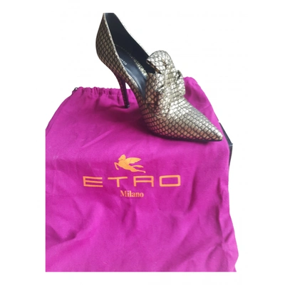 Pre-owned Etro Leather Heels In Silver