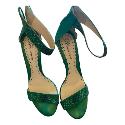 Pre-owned Blumarine Cloth Sandals In Green