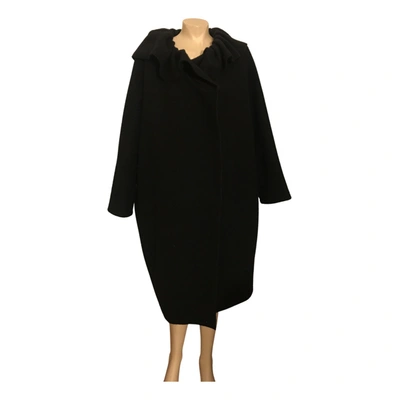 Pre-owned Tadashi Shoji Wool Coat In Black