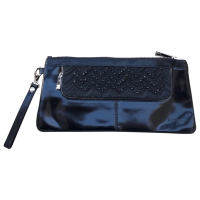 Pre-owned Pinko Glitter Clutch Bag In Black