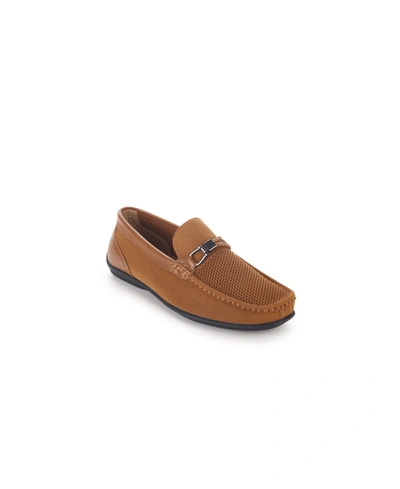 Aston Marc Men's Knit Driving Shoe Loafers In Tan