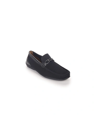 Aston Marc Men's Knit Driving Shoe Loafers In Black