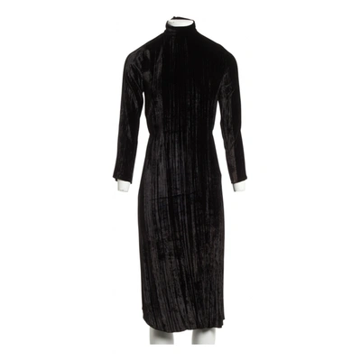 Pre-owned Masscob Velvet Mid-length Dress In Black