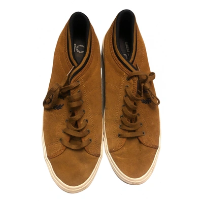Pre-owned Fred Perry Trainers In Brown