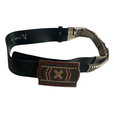 Pre-owned Orciani Leather Belt In Black