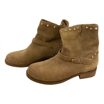Pre-owned Patrizia Pepe Ankle Boots In Beige