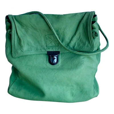 Pre-owned Costume National Leather Bag In Green