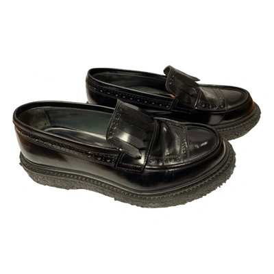 Pre-owned Adieu Leather Flats In Black