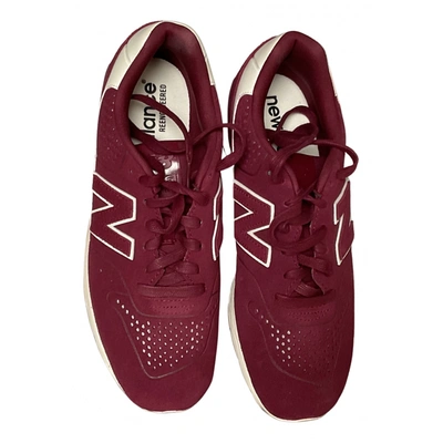 Pre-owned New Balance Trainers In Burgundy