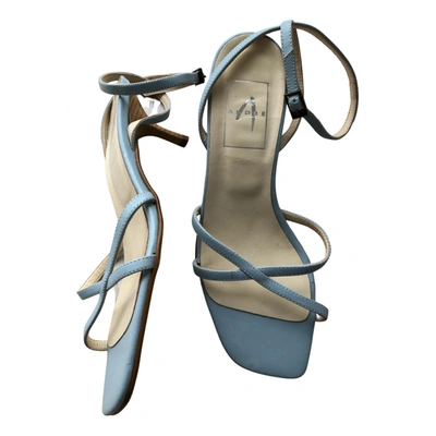 Pre-owned André Leather Sandals In Blue