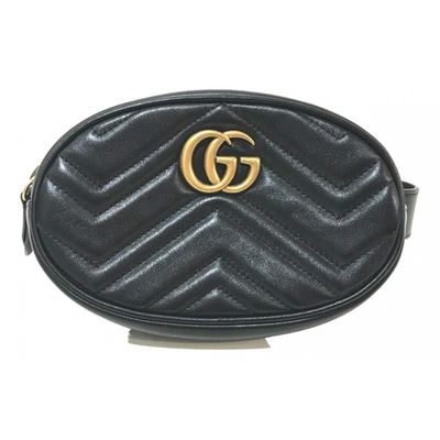 Pre-owned Gucci Leather Handbag In Black