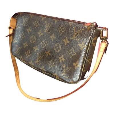 Pochette accessoire cloth mini bag Louis Vuitton Brown in Cloth