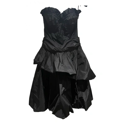 Pre-owned Moschino Silk Mid-length Dress In Black