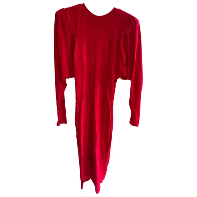 Pre-owned Isabel Marant Velvet Mid-length Dress In Pink