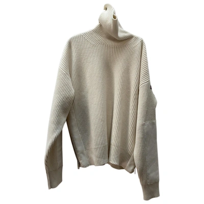 Pre-owned Moncler Wool Jumper In White