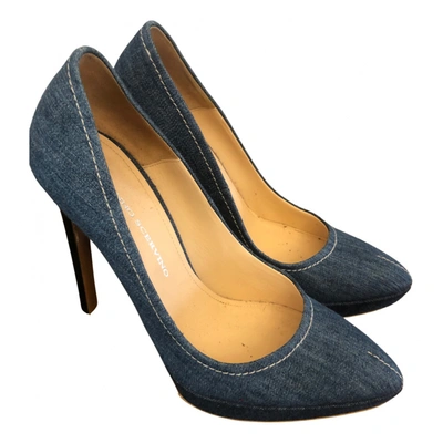Pre-owned Ermanno Scervino Cloth Heels In Blue