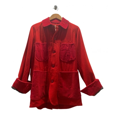 Pre-owned Monitaly Wool Jacket In Red