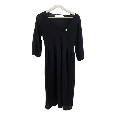 Pre-owned Schumacher Wool Mid-length Dress In Black