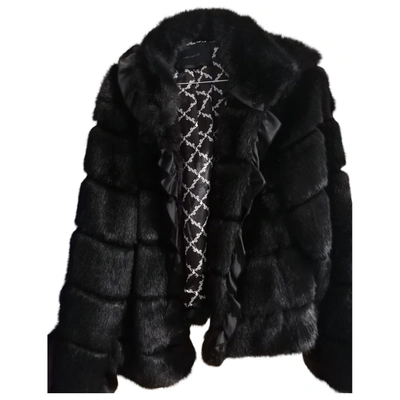 Pre-owned Nanette Lepore Faux Fur Coat In Black