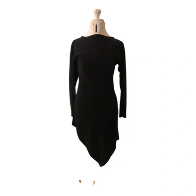 Pre-owned Stephan Janson Silk Dress In Black