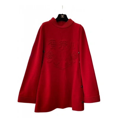 Pre-owned Chanel Cashmere Mini Dress In Red