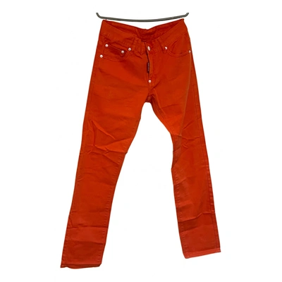 Pre-owned Dsquared2 Trousers In Orange