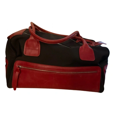 Pre-owned Hogan Cloth Travel Bag In Brown