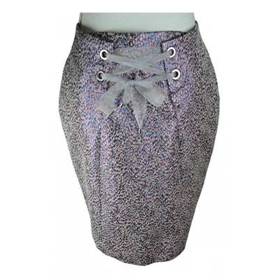Pre-owned One Step Mini Skirt In Blue