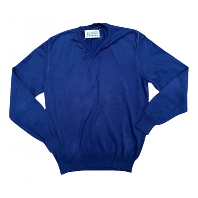 Pre-owned Maison Margiela Wool Pull In Navy