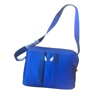 Pre-owned Piquadro Leather Bag In Blue