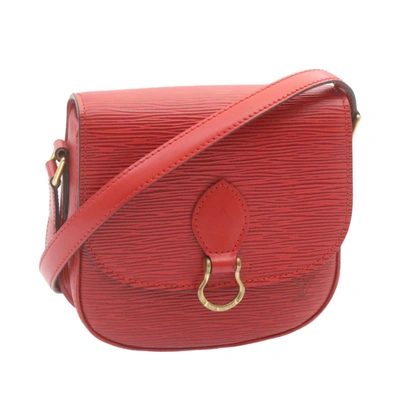 Pre-owned Louis Vuitton Saint Cloud Vintage Leather Crossbody Bag In Red