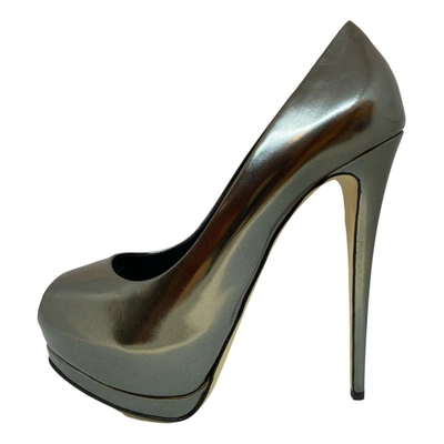 Pre-owned Giuseppe Zanotti Patent Leather Heels In Anthracite