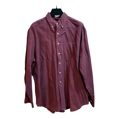 Pre-owned Polo Ralph Lauren Polo Rugby Manches Longues Shirt In Burgundy