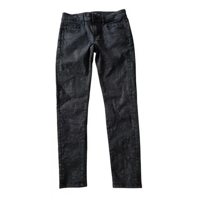 Pre-owned The Kooples Spring Summer 2019 Slim Jeans In Black