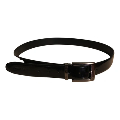 Pre-owned Rochas Patent Leather Belt In Black