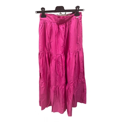 Pre-owned Guess Maxi Skirt In Pink