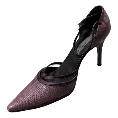 Pre-owned Alberta Ferretti Leather Heels In Purple