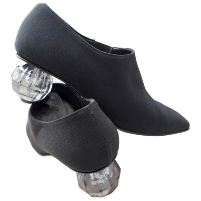Pre-owned Agnès B. Cloth Heels In Black
