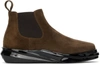 ALYX BROWN SUEDE MONO CHELSEA BOOTS