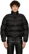 Misbhv Black Signature Nylon Puffer Jacket In Black