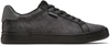 Coach Lowline Signature Low Top Sneakers In Charcoal/grey