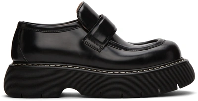 Bottega Veneta Black Swell Loafers In 1000-black