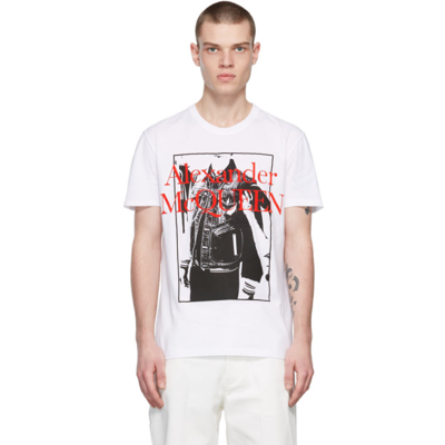 Alexander Mcqueen White Atelier Print T-shirt In White Mix