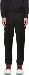 Alexander Mcqueen Pleated Wool-twill Straight-leg Trousers In Charcoal