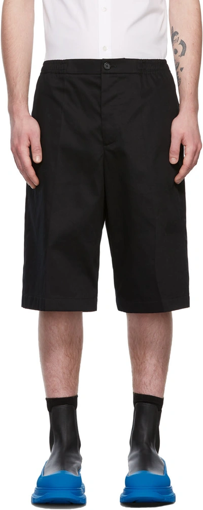 Alexander Mcqueen Black Cotton Light Shorts