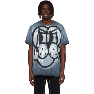 Givenchy Grey & Blue Chito Edition Oversized T-shirt