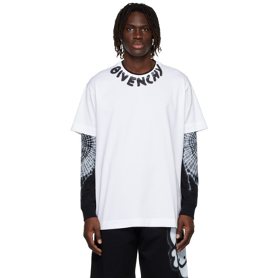 Givenchy Mens White Graphic-print Oversized Cotton-jersey T-shirt L