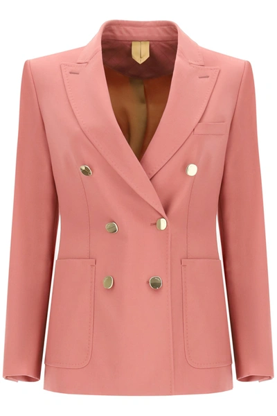Max Mara Gesto Wool Mohair Blazer In Pink