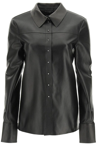 Sportmax Black Leather Ciurmale Shirt