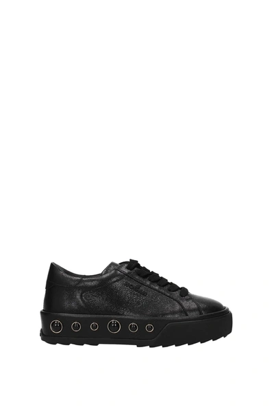 Hogan Sneakers Leather In Black